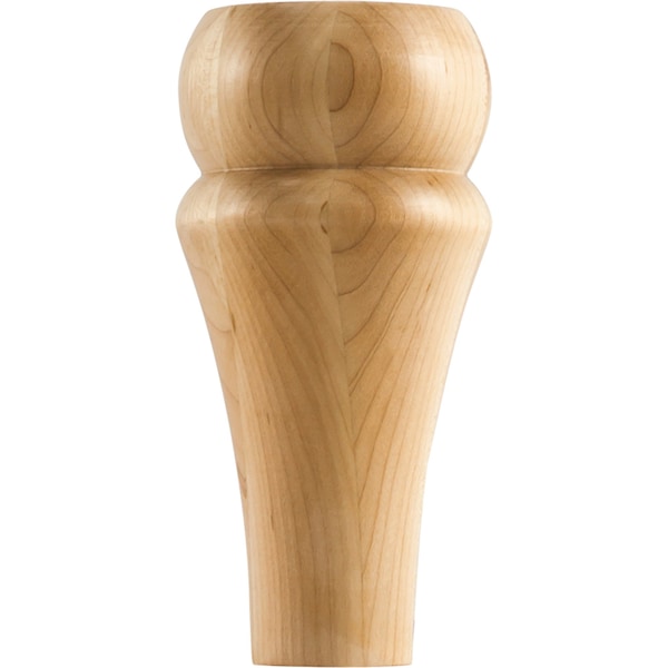 Hardware Resources 3" Wx3"Dx6"H Alder Round Contemporary Bun Foot - BF15-1-6-ALD
