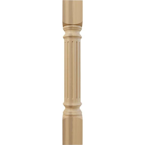 Ekena Millwork 5"W x 5"D x 35 1/2"H Richmond Fluted Cabinet Column, Cherry - COL05X05X35RICH
