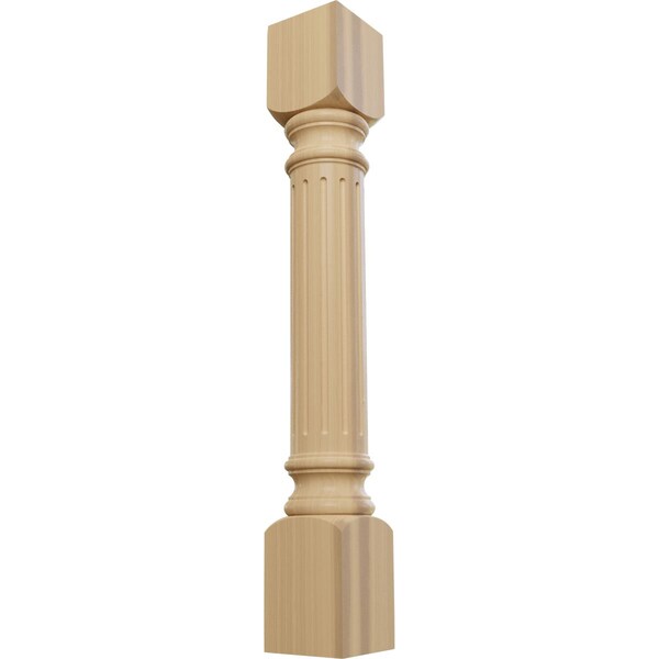 Ekena Millwork 5"W x 5"D x 35 1/2"H Richmond Fluted Cabinet Column, Cherry - COL05X05X35RICH