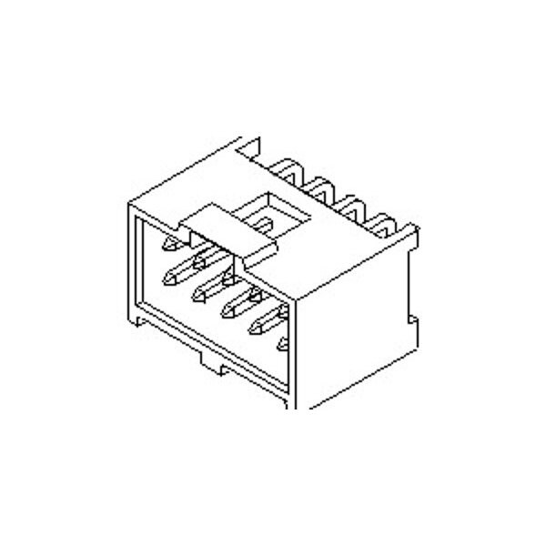 Conector de placa Molex, 26 contactos, 2 filas, macho, ángulo recto, paso de 0.1 pulgadas, terminal de soldadura - 918143126.
