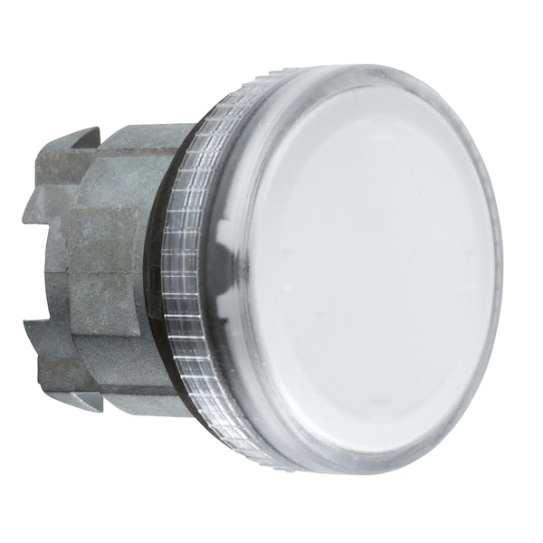Schneider Electric Head for pilot light, Harmony XB4, clear, 22 mm with grooved lens BA9s bulb - ZB4BV07S