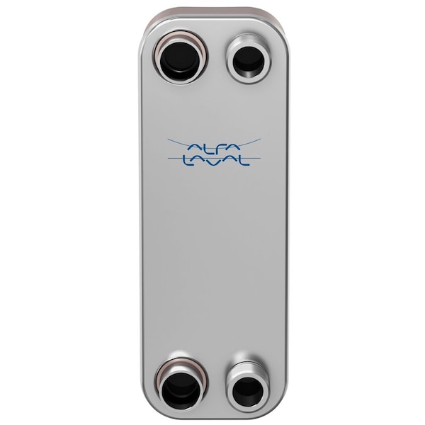 Alfa Laval Brazed Plate Heat Exchanger, AISI 316L, Stainless Steel, 18 Plates -Domestic Heating 240k BTU - CB30-18H