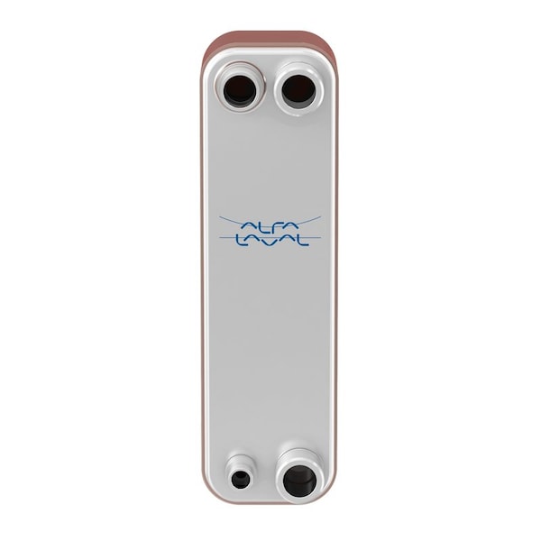 Alfa Laval Brazed Plate Heat Exchanger, AISI 316L, Stainless Steel, Copper, 40 Plates - Subcooler - 72k BTU - ACH-30EQ-40H
