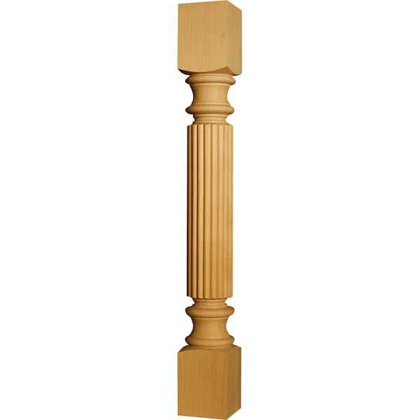 Osborne Wood Products 35 1/2 x 4 Husky Reeded Island Leg in Rustic Alder - 1766RCA