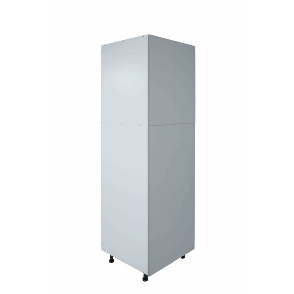 Cambridge Radiance 24 in. W x 24 in. D x 90 in. H Ready to Assemble Slab Pantry Kitchen Cabinet in Matte Grey - SA-TP2490-MG-KIT