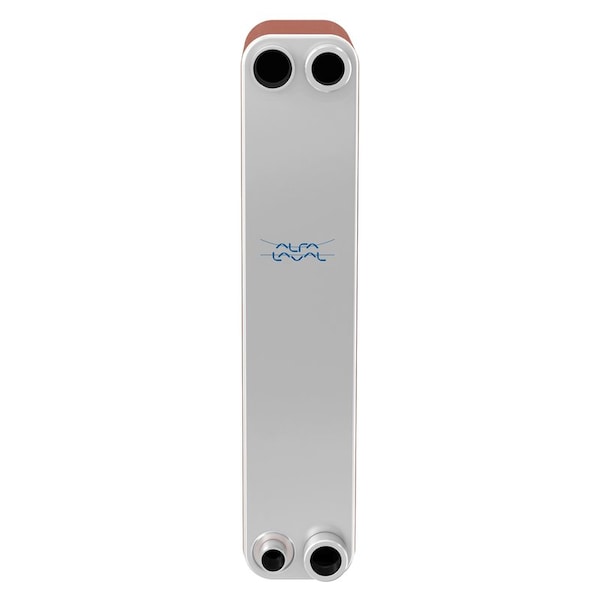 Alfa Laval Brazed Plate Heat Exchanger, AISI 316L, Stainless Steel, Copper, 18 Plates - Subcooler - 60k BTU - ACH-70X-18M-F