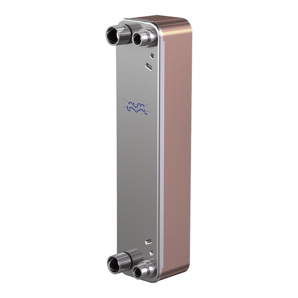 Alfa Laval Brazed Plate Heat Exchanger, AISI 316L, Stainless Steel, 10 Plates -Single Circuit Evaporator 15k BTU - ACH18-10H-F
