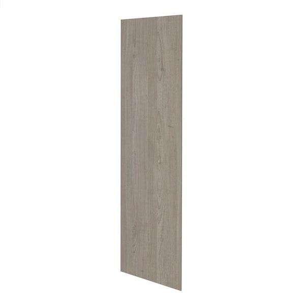 Cambridge Grey Nordic Slab Style Pantry Kitchen Cabinet End Panel (24 in W x 0.75 in D x 90 in H) - SA-TUEP90-GN