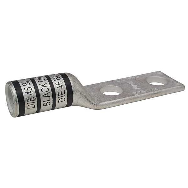 Conector de compresión de ojal de dos agujeros Zoro Select, 2/0 AWG - 24C394