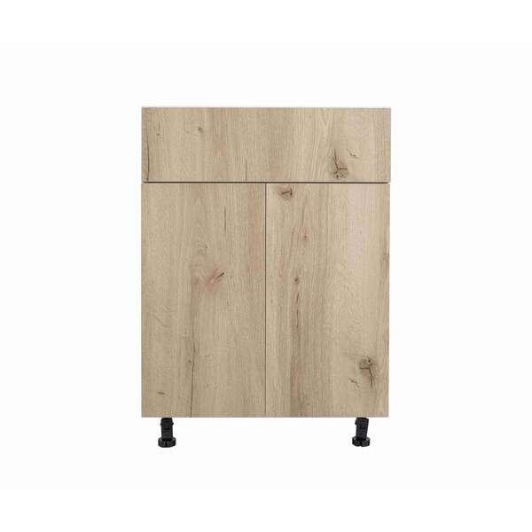 Cambridge Radiance 30 in. W x 24 in. D x 34.50 in. H Ready to Assemble Slab Base Kitchen Cabinet in Light Oak - SA-B30-LO-KIT