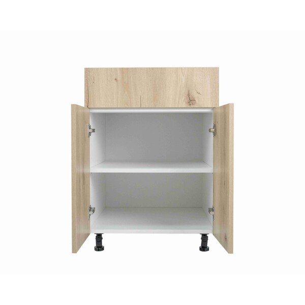 Cambridge Radiance 30 in. W x 24 in. D x 34.50 in. H Ready to Assemble Slab Base Kitchen Cabinet in Light Oak - SA-B30-LO-KIT