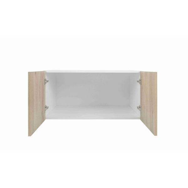 Cambridge Radiance 36in Wx24in Dx18in H Ready to Assemble Slab Wall Bridge Kitchen Cabinet in Light Oak - SA-W361824-LO-KIT