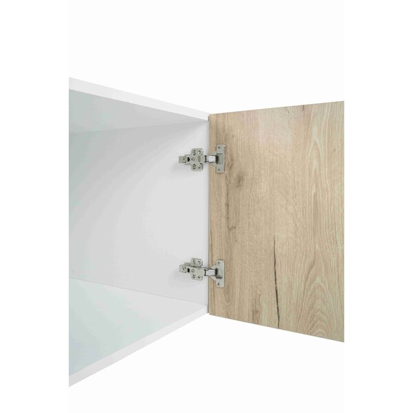Cambridge Radiance 36in Wx24in Dx18in H Ready to Assemble Slab Wall Bridge Kitchen Cabinet in Light Oak - SA-W361824-LO-KIT