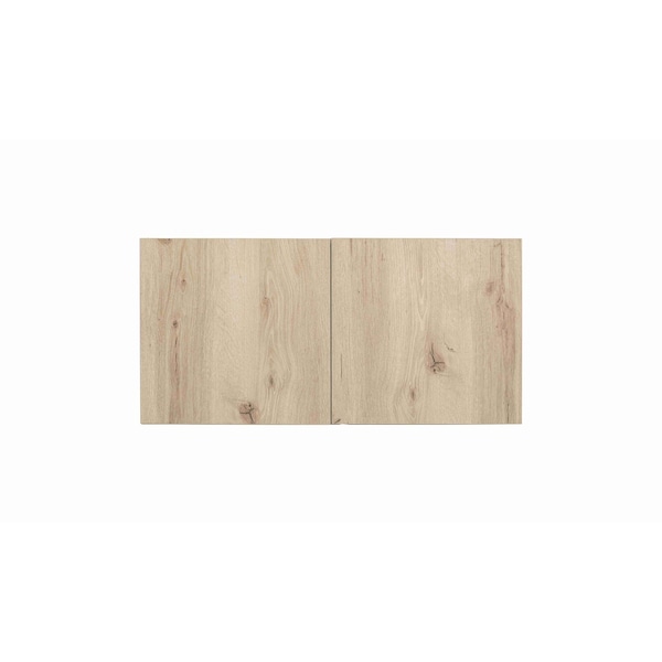 Cambridge Radiance 36in Wx24in Dx18in H Ready to Assemble Slab Wall Bridge Kitchen Cabinet in Light Oak - SA-W361824-LO-KIT