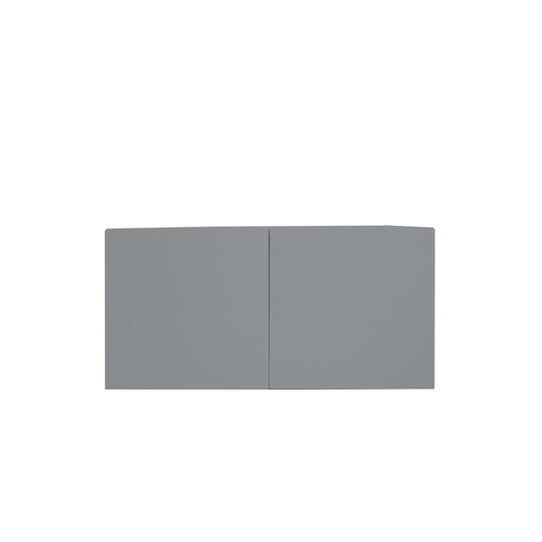 Cambridge Radiance 36in Wx24in Dx18in H Ready to Assemble Slab Wall Bridge Kitchen Cabinet in Matte Grey - SA-W361824-MG-KIT