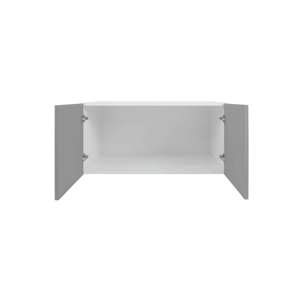 Cambridge Radiance 36in Wx24in Dx18in H Ready to Assemble Slab Wall Bridge Kitchen Cabinet in Matte Grey - SA-W361824-MG-KIT