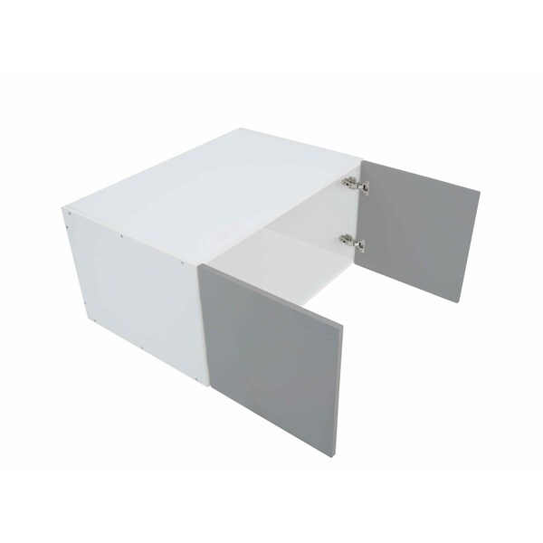 Cambridge Radiance 36in Wx24in Dx18in H Ready to Assemble Slab Wall Bridge Kitchen Cabinet in Matte Grey - SA-W361824-MG-KIT