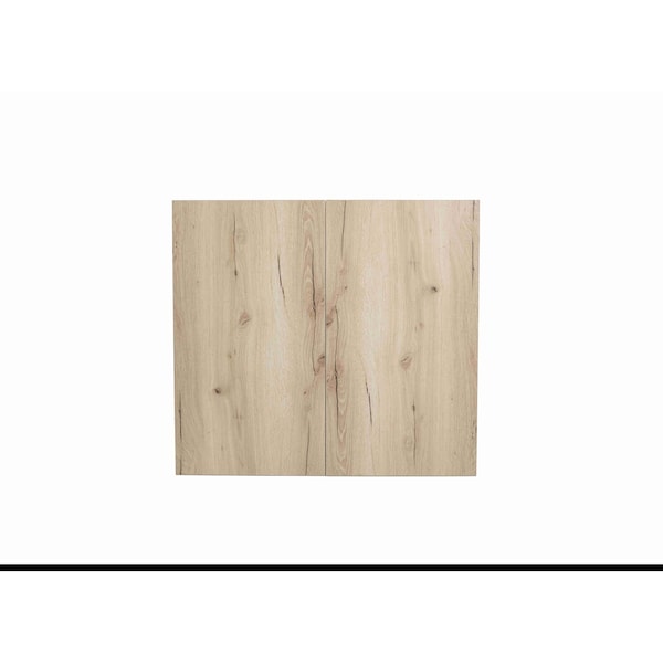 Cambridge Radiance 24 in. W x 12 in. D x 30 in. H Ready to Assemble Slab Wall Kitchen Cabinet in Light Oak - SA-W2430-LO-KIT