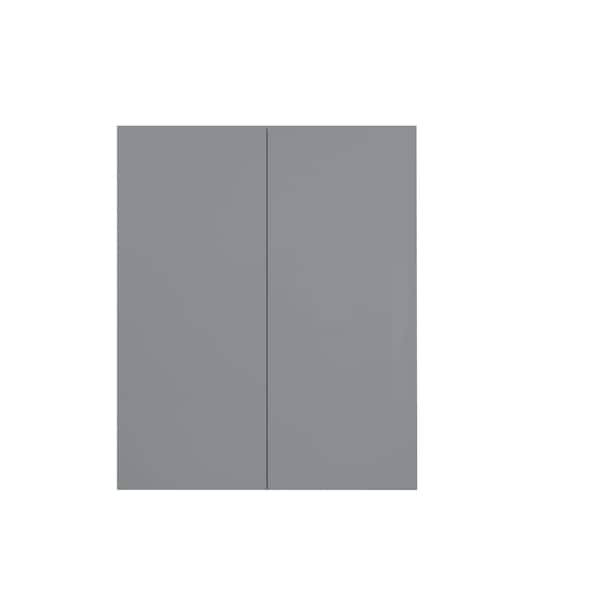 Cambridge Radiance 30 in. W x 12 in. D x 36 in. H Ready to Assemble Slab Wall Kitchen Cabinet in Matte Grey - SA-W3036-MG-KIT