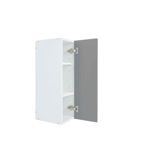 Cambridge Radiance 9 in. W x 12 in. D x 30 in. H Ready to Assemble Slab Wall Kitchen Cabinet in Matte Grey - SA-W930-MG-KIT