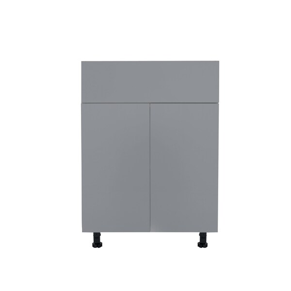 Cambridge Radiance 33 in. W x 24 in. D x 34.50 in. H Ready to Assemble Slab Base Kitchen Cabinet Matte Grey - SA-B33-MG-KIT