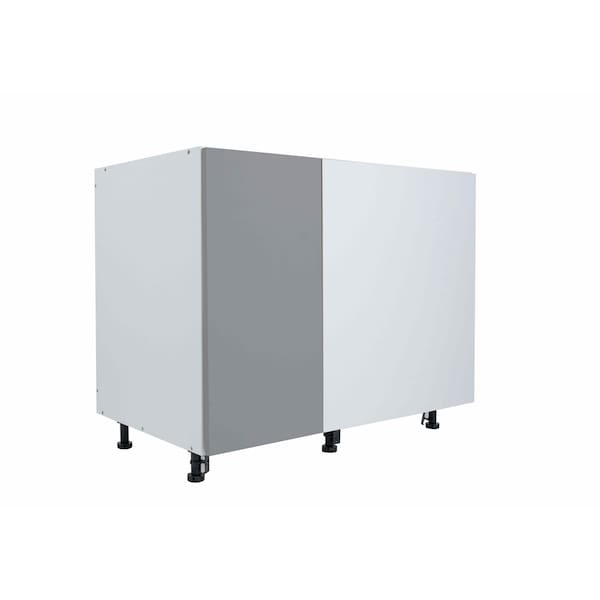 Cambridge Radiance 42in Wx24in Dx34.50in H Ready to Assemble Slab Corner Blind Kitchen Cabinet in Matte Grey - SA-BB42-MG-KIT