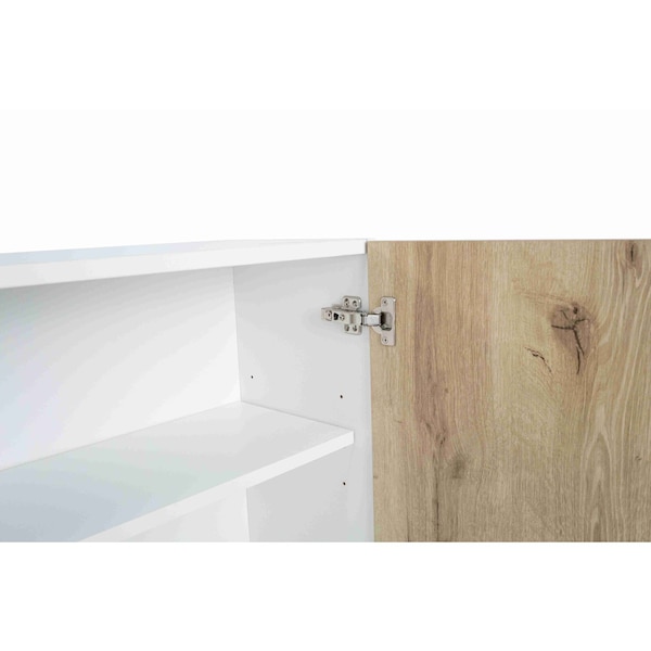 Cambridge Radiance 27 in. W x 12 in. D x 36 in. H Ready to Assemble Slab Wall Kitchen Cabinet in Light Oak - SA-W2736-LO-KIT