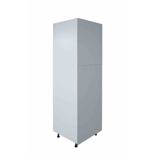 Cambridge Radiance 30 in. W x 24 in. D x 90 in. H Ready to Assemble Slab Pantry Kitchen Cabinet in Matte Grey - SA-TP3090-MG-KIT