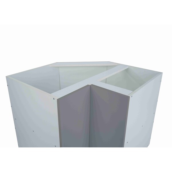 Cambridge Radiance 36inWx24inDx34.50inH Ready to Assemble Slab Corner Lazy Susan Kitchen Cabinet Matte Grey - SA-BLZ36-MG-KIT