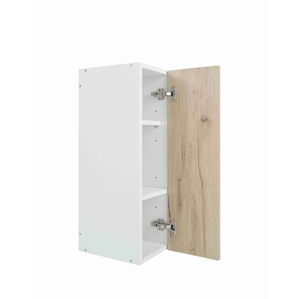 Cambridge Radiance 15 in. W x 12 in. D x 30 in. H Ready to Assemble Slab Wall Kitchen Cabinet in Light Oak - SA-W1530-LO-KIT