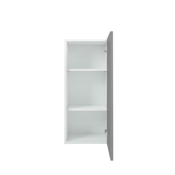 Cambridge Radiance 18 in. W x 12 in. D x 36 in. H Ready to Assemble Slab Wall Kitchen Cabinet in Matte Grey - SA-W1836-MG-KIT