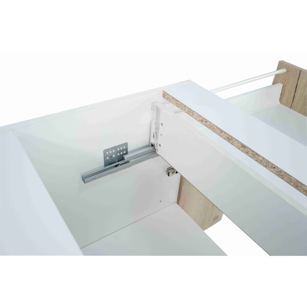 Cambridge Radiance 24 in. W x 24 in. D x 34.50 in. H Ready to Assemble Slab Base Kitchen Cabinet in Light Oak - SA-B24-LO-KIT