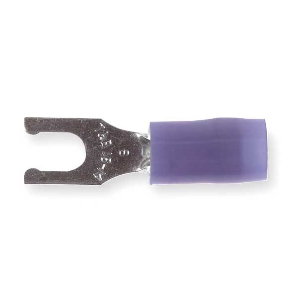 Terminal de horquilla de bloqueo de nylon Sta-Kon 18-14 AWG para tornillo #6, paquete de 100 - RB14-6FL