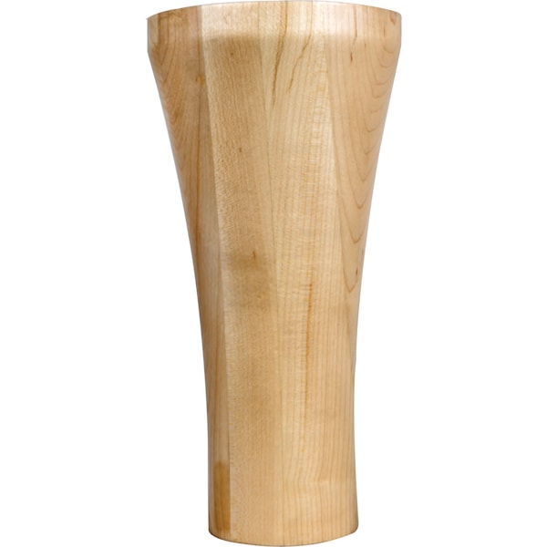 Hardware Resources 4" Wx4"Dx8"H White Birch Contemporary Cove Bun Foot - BF16-3-8-WB
