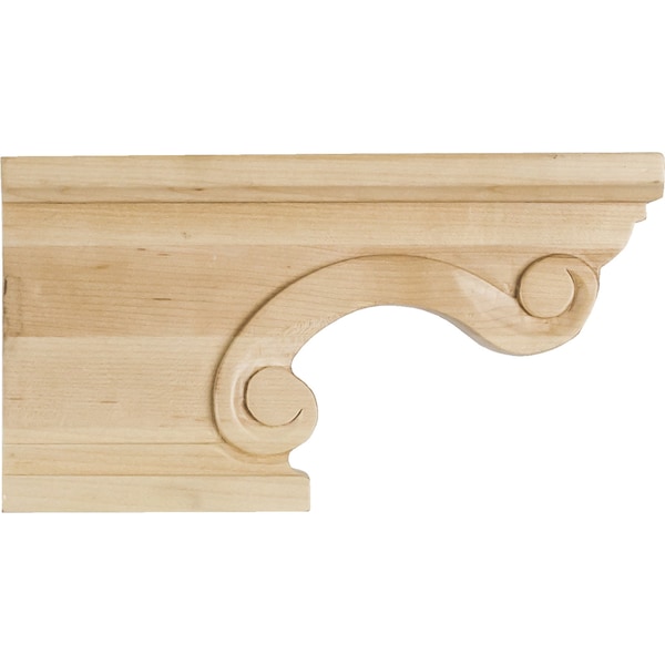 Hardware Resources 8-1/4" Wx1-1/2"Dx4-1/2"H Oak Scrolled Left Corner Foot - PFL2-OK