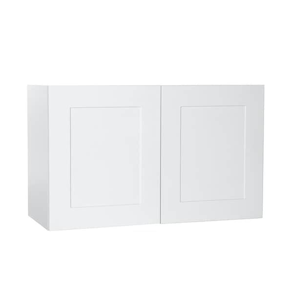 Cambridge Quick Assemble Modern Style, Shaker White 30 x 18 in. Wall Bridge Kitchen Cabinet (30 in. W x 12 in. D x 18 in. H) - SA-WU3018-SW