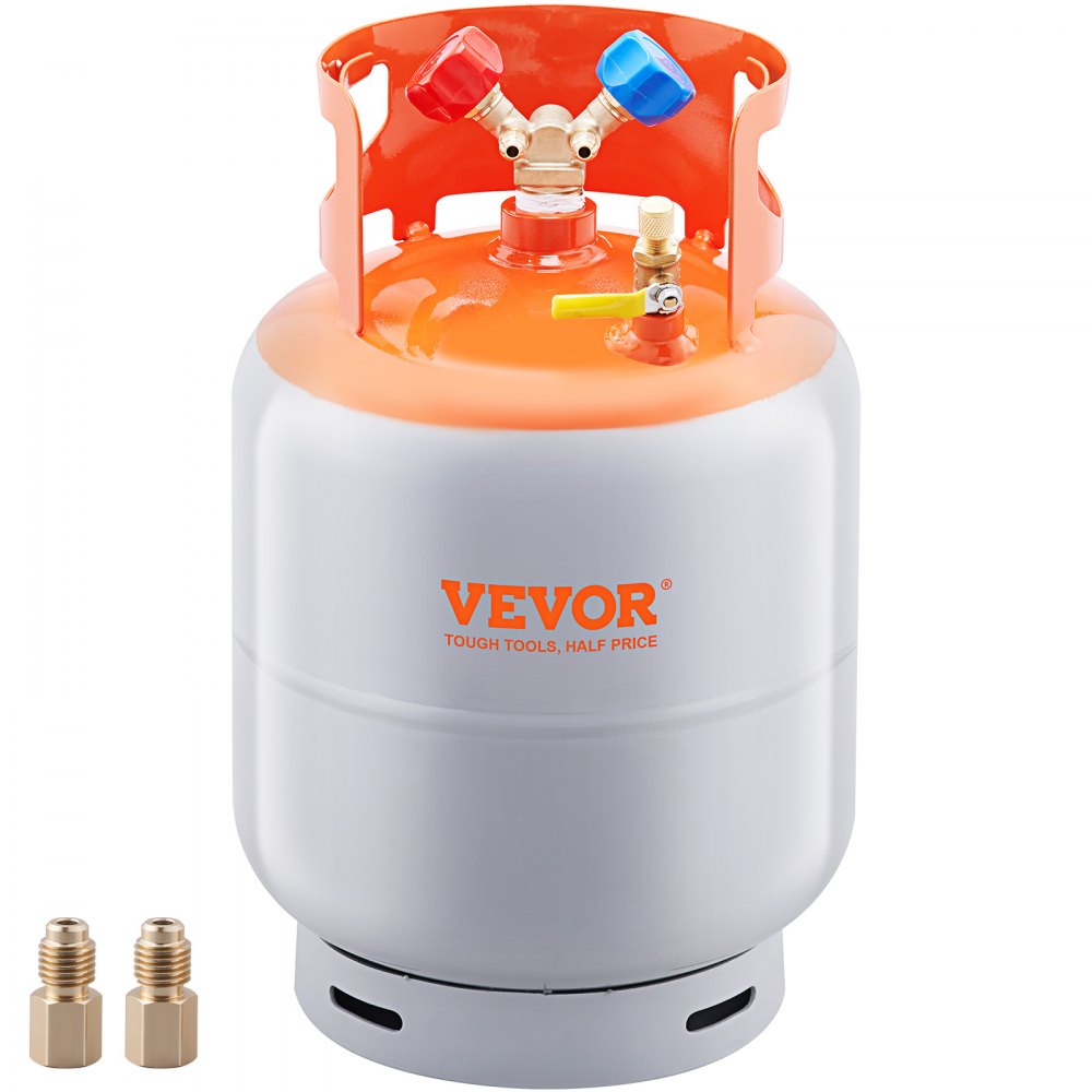 VEVOR Refrigerant Recovery Reclaim 30lb Cylinder Tank 400 PSI Liquid Rated Y Valve - LMHSGWFDK3014DZJGV0