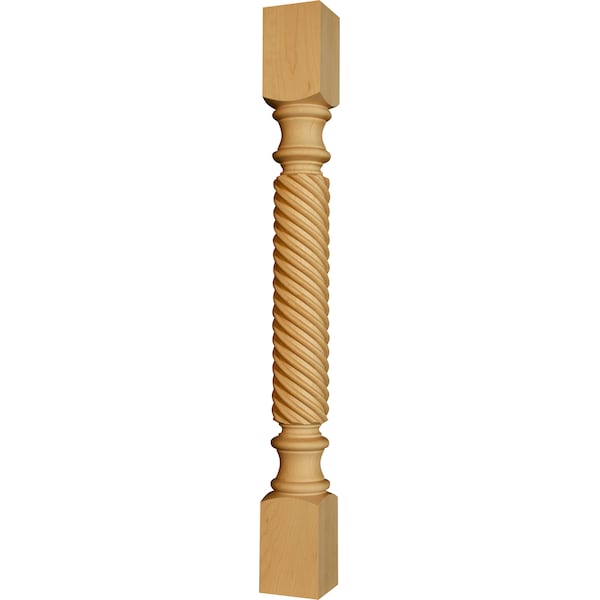 Osborne Wood Products 35 1/2 x 3 1/2 Right Spiro Island Leg in White Oak - 1785WO