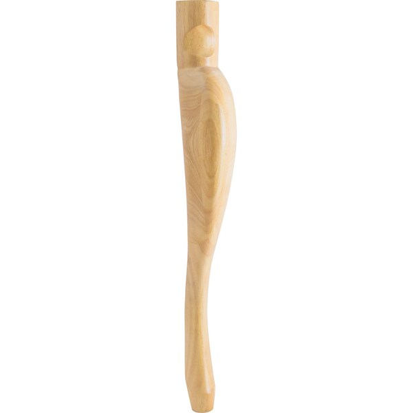 Hardware Resources 2-1/2" Wx2-1/2"Dx31"H Rubberwood Queen Anne Leg - LEGA-1RW