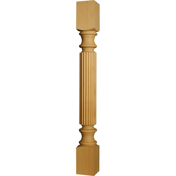 Osborne Wood Products 34 1/2 x 3 1/2 Classic Reeded Island Post in Hard Maple - 1456HM