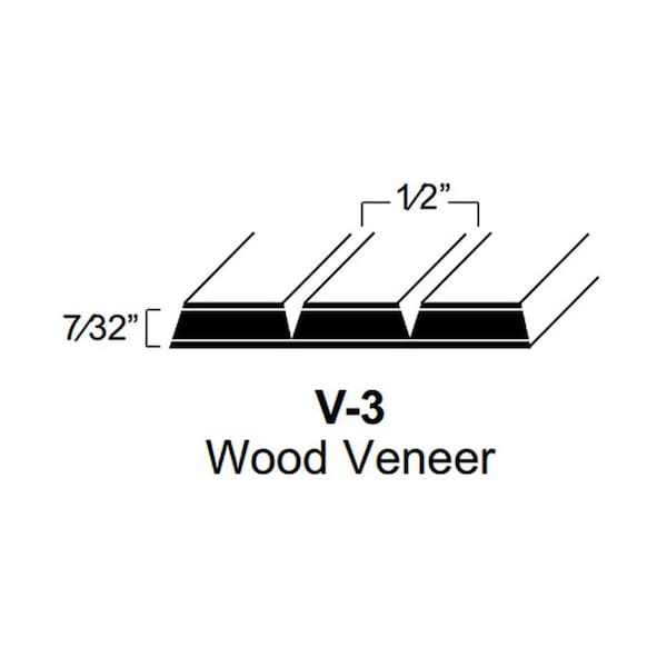 Omega National Products Cherry 24 in. x 18 in. Face Frame Veneer Tambour Door and Track Kit - 67.2A.24.2V