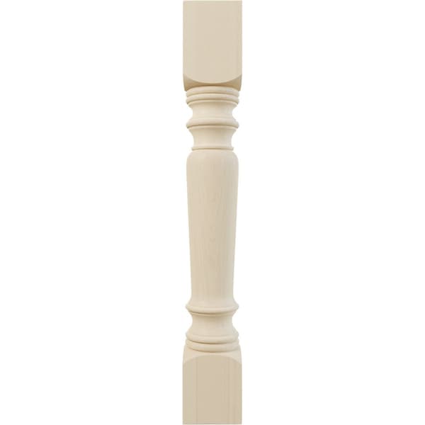 Ekena Millwork 5"W x 5"D x 35 1/2"H Legacy Tapered Cabinet Column, Rubberwood - COL05X05X35LERW