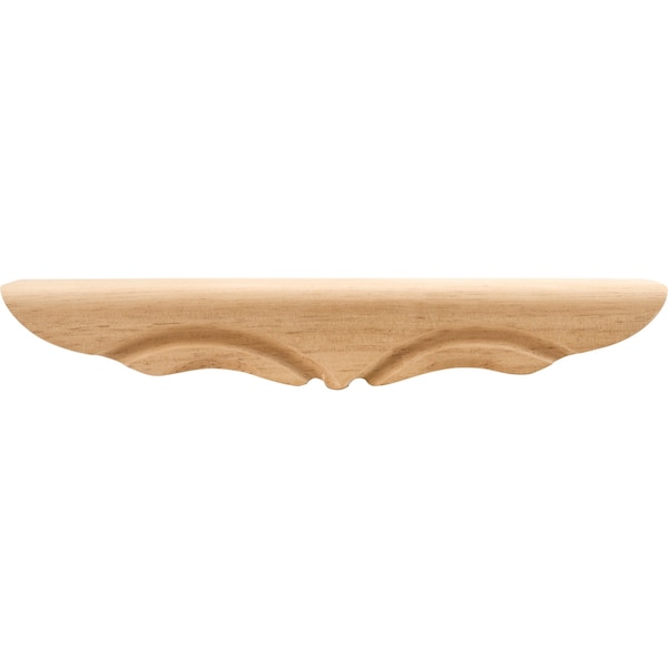 Hardware Resources 11-3/8" Wx1-3/4"Dx1-11/16"H Rubberwood Middle Rounded Pedestal Foot - PFM1-RW