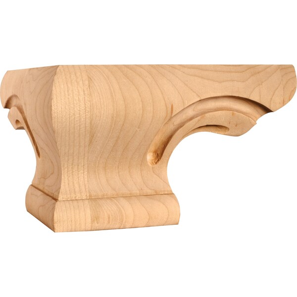 Hardware Resources 6-3/4" Wx6-3/4"Dx4"H Cherry Corner Pedestal Foot - PFCS-CH