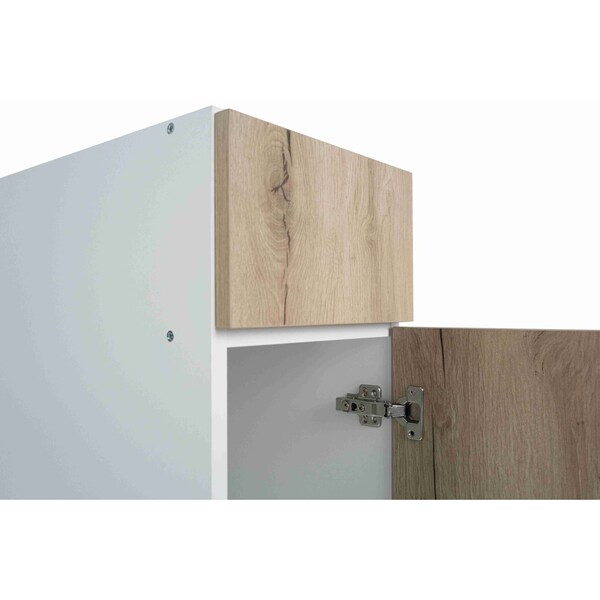 Cambridge Radiance 15 in. W x 24 in. D x 34.50 in. H Ready to Assemble Slab Base Kitchen Cabinet in Light Oak - SA-B15-LO-KIT