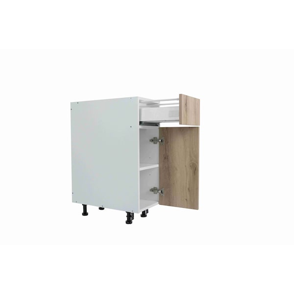 Cambridge Radiance 15 in. W x 24 in. D x 34.50 in. H Ready to Assemble Slab Base Kitchen Cabinet in Light Oak - SA-B15-LO-KIT