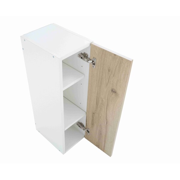 Cambridge Radiance 9 in. W x 12 in. D x 30 in. H Ready to Assemble Slab Wall Kitchen Cabinet in Light Oak - SA-W930-LO-KIT