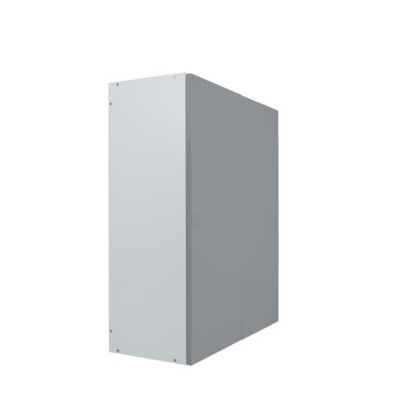 Cambridge Radiance 27 in. W x 12 in. D x 36 in. H Ready to Assemble Slab Wall Kitchen Cabinet in Matte Grey - SA-W2736-MG-KIT