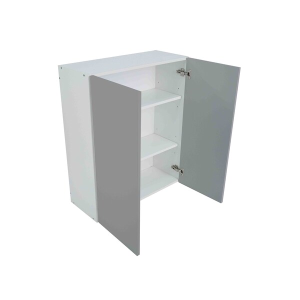 Cambridge Radiance 27 in. W x 12 in. D x 36 in. H Ready to Assemble Slab Wall Kitchen Cabinet in Matte Grey - SA-W2736-MG-KIT