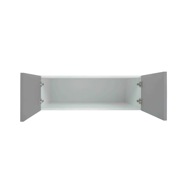 Cambridge Radiance 36in Wx24in Dx12in H Ready to Assemble Slab Wall Bridge Kitchen Cabinet in Matte Grey - SA-W361224-MG-KIT